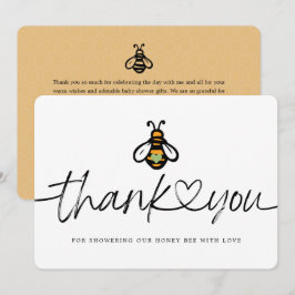 Moderne Honey Bee Baby Dusche Dankeskarte