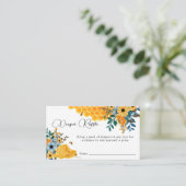 Moderne Honey Bee Floral Diaper Raffle Baby Dusche Begleitkarte (Stehend Vorderseite)