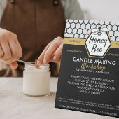 Moderne Honey Bee Honeycomb Black Yellow Workshop Sockelschild