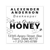 Moderne Honey Bees Honeycomb Black Permastempel (Design)