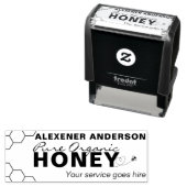 Moderne Honey Bees Honeycomb Permastempel (Beispiel)