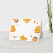 Moderne Honey Bumblebee Frame Baby Dusche Dankeskarte (Rückseite)