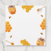 Moderne Honey Bumblebee Frame Baby Dusche Geschenkanhänger (Rückseite)
