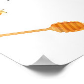 Moderne Honey Bumblebee Frame Baby Dusche Willkomm Poster (Ecke)