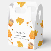 Moderne Honey Bumblebee Pattern Baby Dusche Geschenkschachtel (Geöffnet)