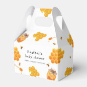Moderne Honey Bumblebee Pattern Baby Dusche Geschenkschachtel (Vorderseite)