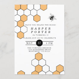 Moderne Honeycomb | Birthday Party Einladung