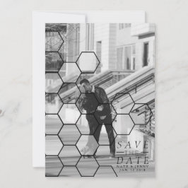 Moderne Honeycomb Save the Date | FOTO