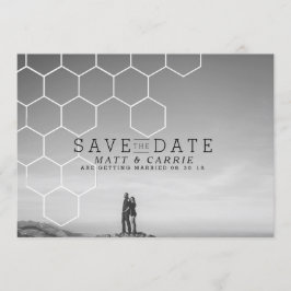 Moderne Honeycomb Save the Date | FOTO