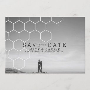 Moderne Honeycomb Save the Date   FOTO