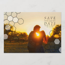 Moderne Honeycomb Save the Date | FOTO
