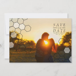 Moderne Honeycomb Save the Date | FOTO