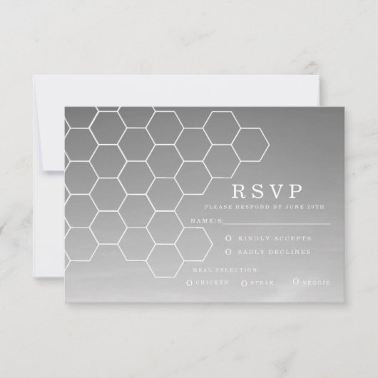 Moderne Honeycomb | UAWG | RSVP Karte (Vorderseite)