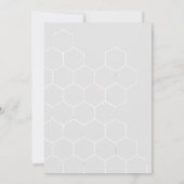 Moderne Honeycomb Wedding Einladung (Rückseite)