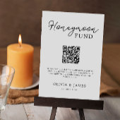 Moderne Honeymoon Fund QR Code Sign, Wedding Einladung