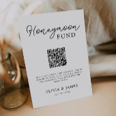 Moderne Honeymoon Fund QR Code Sign, Wedding Einladung