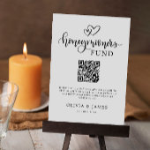 Moderne Honeymoon Fund QR Code Sign, Wedding Einladung
