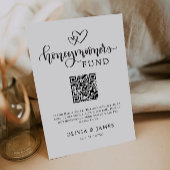 Moderne Honeymoon Fund QR Code Sign, Wedding Einladung