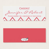 Moderne Honeysuckle Pink Zickzack Brautgetränke Ti (Vorne & Hinten)