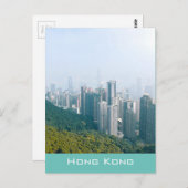 Moderne Hong Kong Victoria's Peak Reise Postkarte (Vorne/Hinten)