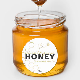 Moderne Honigbienen Runder Aufkleber