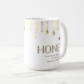 Moderne Honigbienen-Tasse Goldtropfen Honigbiene Kaffeetasse (VorderseiteRechts)