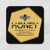 Moderne Honigwabenbeere Quadratische Visitenkarte (Vorderseite)