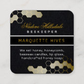 Moderne Honigwabenbeere Quadratische Visitenkarte (Rückseite)