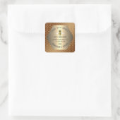 Moderne Honigwabenjarbe Quadratischer Aufkleber (Tasche)