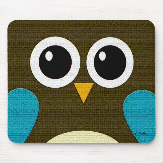 Moderne Hoot-Eule-Mauspad Mousepad (Vorne)