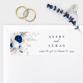 Moderne Horizon Blue & White Floral Wedding Return