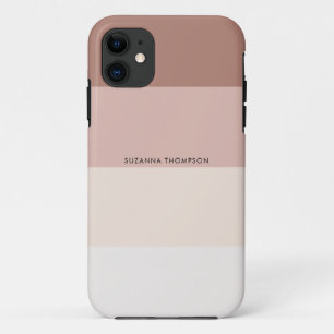 Moderne horizontale Streifen Beige braune Erdtöne Case-Mate iPhone Hülle