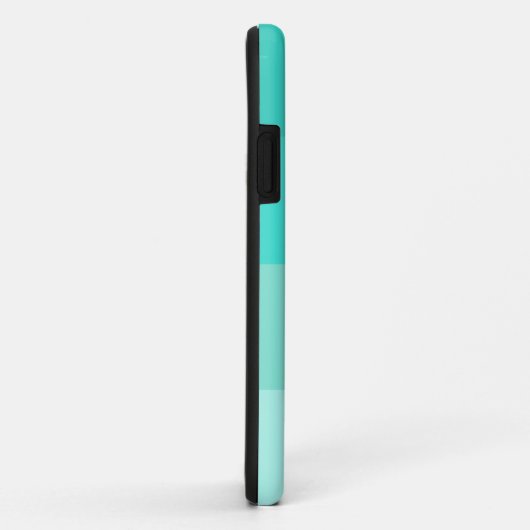 Moderne horizontale Streifen Türkisfarben Aquamari Case-Mate iPhone Hülle (Hinten/Rechts)