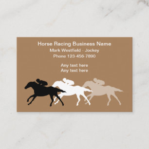 Moderne Horn Racing Jockey Business Card Visitenkarte