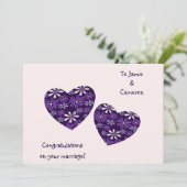 Moderne Hört Glückwünsche auf Ihrer Ehekarte Einladung (Stehend Vorderseite)