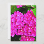 Moderne Hortensien rosa Blumen Sommerhochzeit Save The Date (Rückseite)
