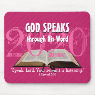 Moderne Hot Pink Custom Year Bibel Christlich Mousepad