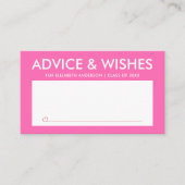 Moderne, Hot-Pink-Graduate Student Graduation Part Hinweiskarte (Vorderseite)