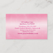 Moderne Hot-Pink-Lippen Makeup Artist Visitenkarte (Rückseite)