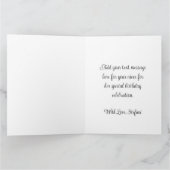 Moderne Hot Pink Tropfens Glitzer Happy Birthday Karte (Innenseite)