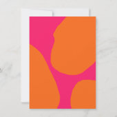 Moderne Hot Pink- und Orange-Hochzeiten retten das Save The Date (Rückseite)