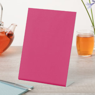 Moderne Hot-Pink-Willkommensschild für Events Sockelschild