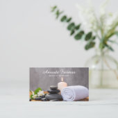 Moderne Hot Stones Message Therapy Visitenkarte (Stehend Vorderseite)