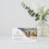 Moderne Hotellobby Visitenkarte (Stehend Vorderseite)