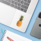 Moderne hübsche Ananas Aufkleber (Laptop mit iPhone)
