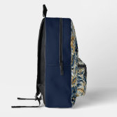 Moderne, hübsche blaue Blumen Kunst, Rucksack (Links)