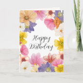 Moderne Hübsche Blumenkarte Feiertagskarte (Vorderseite)