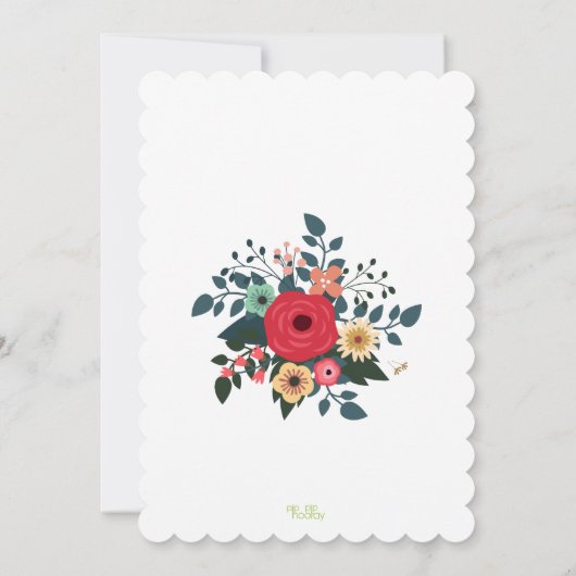 Moderne Hübsche Blumenspül-Dusche einladen Einladung (Rückseite)