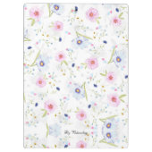Moderne Hübsche botanische Blume Chic Klemmbrett (Rückseite)