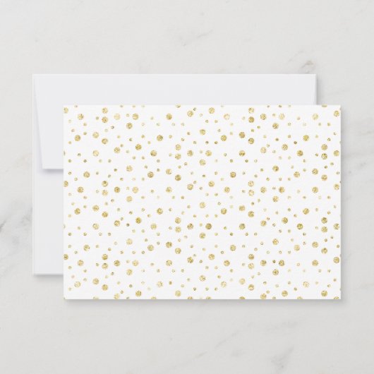 Moderne Hübsche Drehbücher und Imitats Gold Dots V Dankeskarte (Rückseite)
